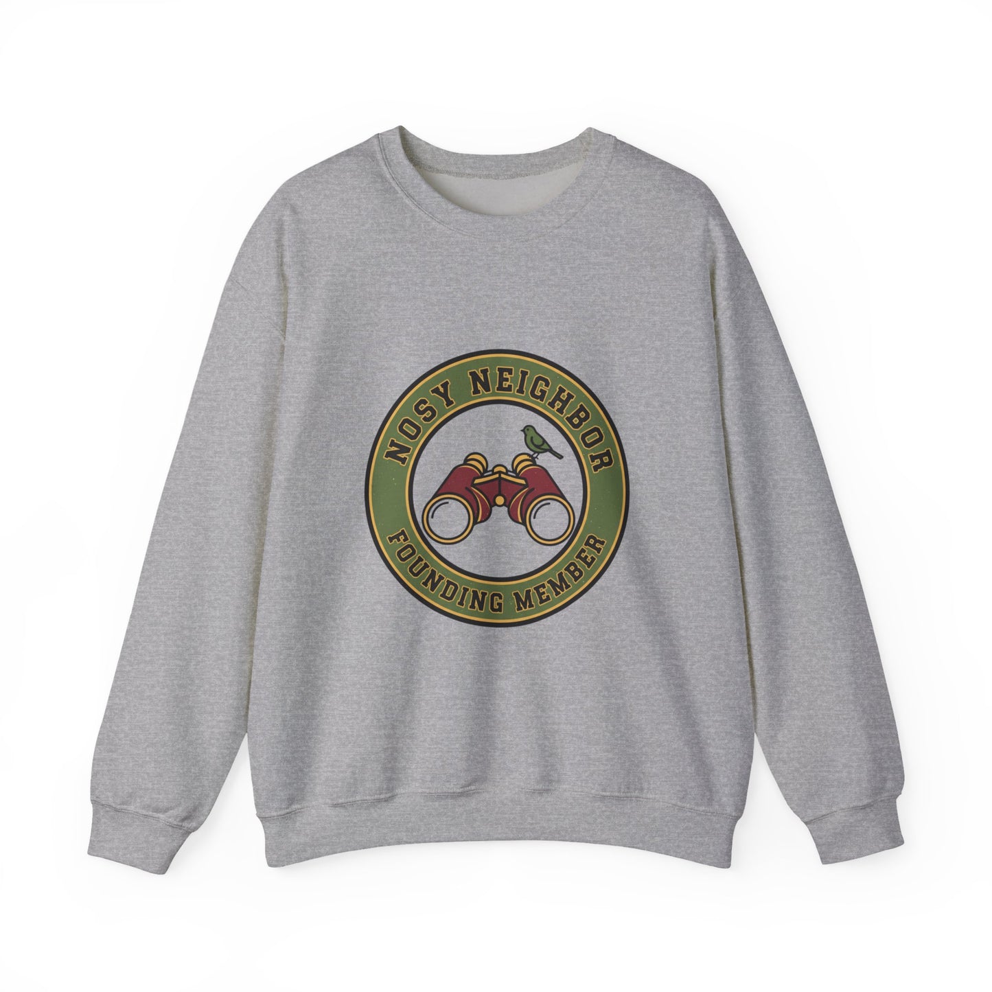 Nostalgic Binoculars Crewneck Sweatshirt — Grandpa Core Retro Wildlife | Flipped Stitch