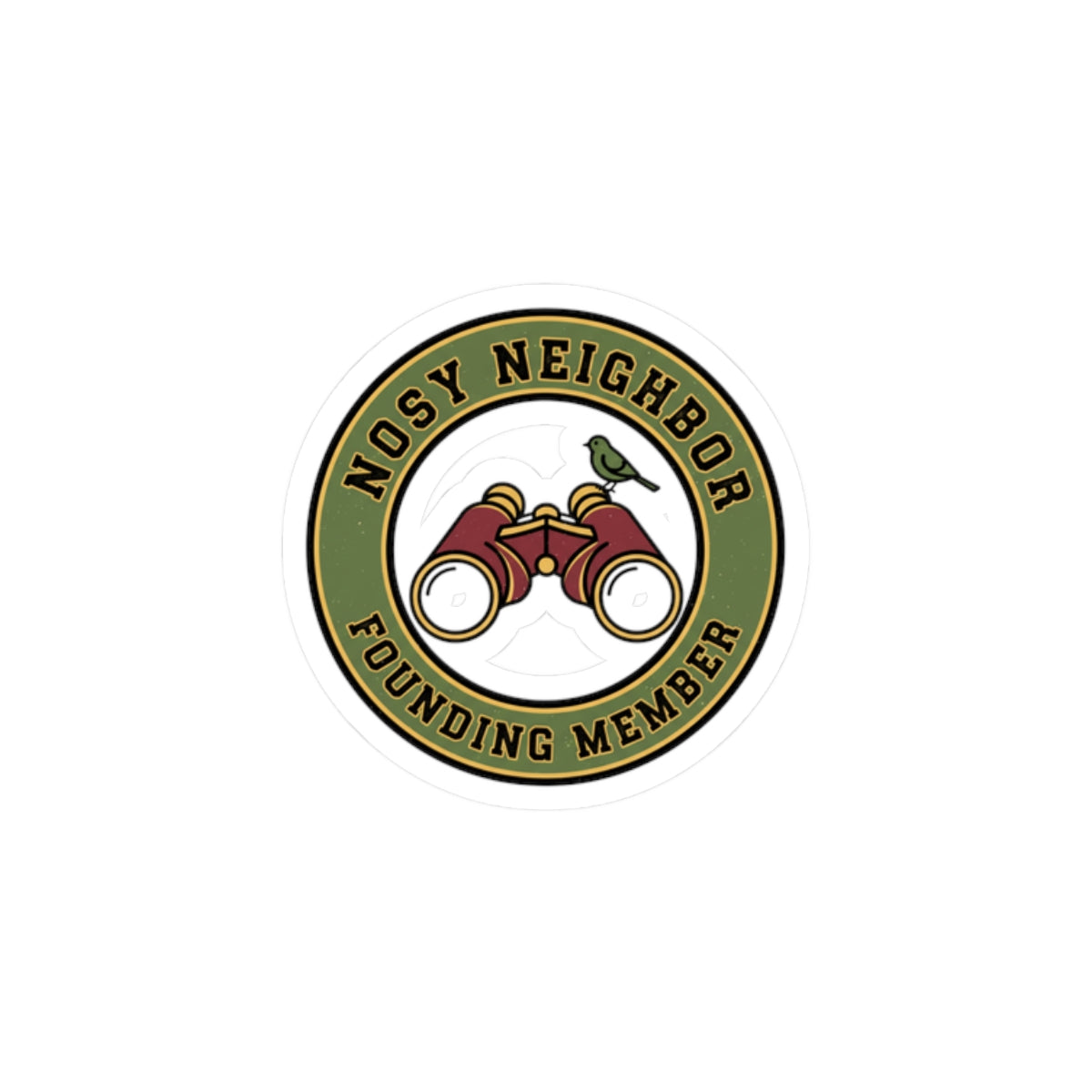 Nosy Neighbor Binoculars Kiss-Cut Stickers — Retro Wildlife Country Core | Flipped Stitch