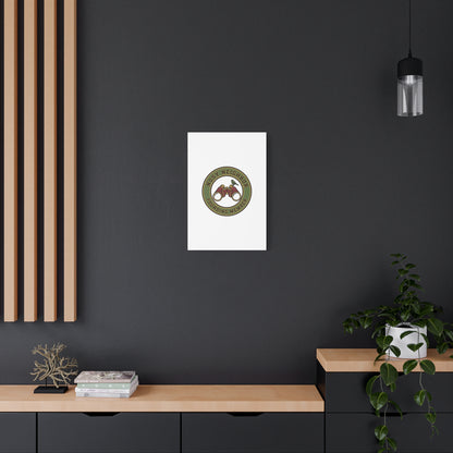 Nosy Neighbor Binoculars Logo Canvas — Retro Birding Art | Grandpa Core Country Core | Flipped Stitch