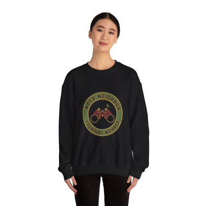 Nostalgic Binoculars Crewneck Sweatshirt — Grandpa Core Retro Wildlife | Flipped Stitch