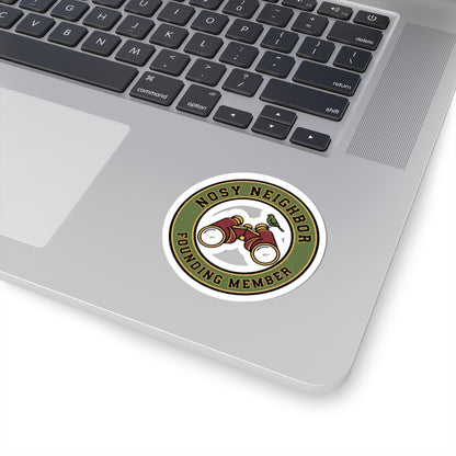Nosy Neighbor Binoculars Kiss-Cut Stickers — Retro Wildlife Country Core | Flipped Stitch