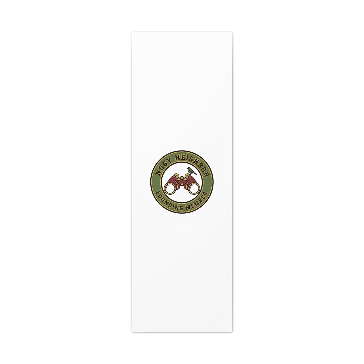 Nosy Neighbor Binoculars Logo Canvas — Retro Birding Art | Grandpa Core Country Core | Flipped Stitch