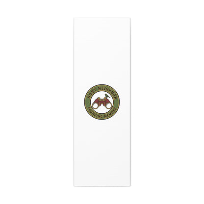 Nosy Neighbor Binoculars Logo Canvas — Retro Birding Art | Grandpa Core Country Core | Flipped Stitch
