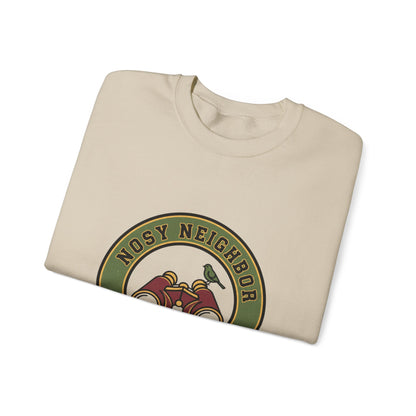 Nostalgic Binoculars Crewneck Sweatshirt — Grandpa Core Retro Wildlife | Flipped Stitch