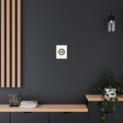Nosy Neighbor Binoculars Logo Canvas — Retro Birding Art | Grandpa Core Country Core | Flipped Stitch