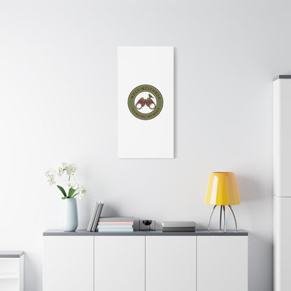 Nosy Neighbor Binoculars Logo Canvas — Retro Birding Art | Grandpa Core Country Core | Flipped Stitch