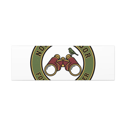 Nosy Neighbor Binoculars Logo Canvas — Retro Birding Art | Grandpa Core Country Core | Flipped Stitch