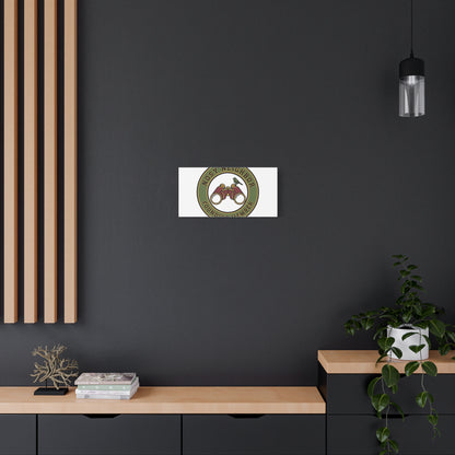Nosy Neighbor Binoculars Logo Canvas — Retro Birding Art | Grandpa Core Country Core | Flipped Stitch