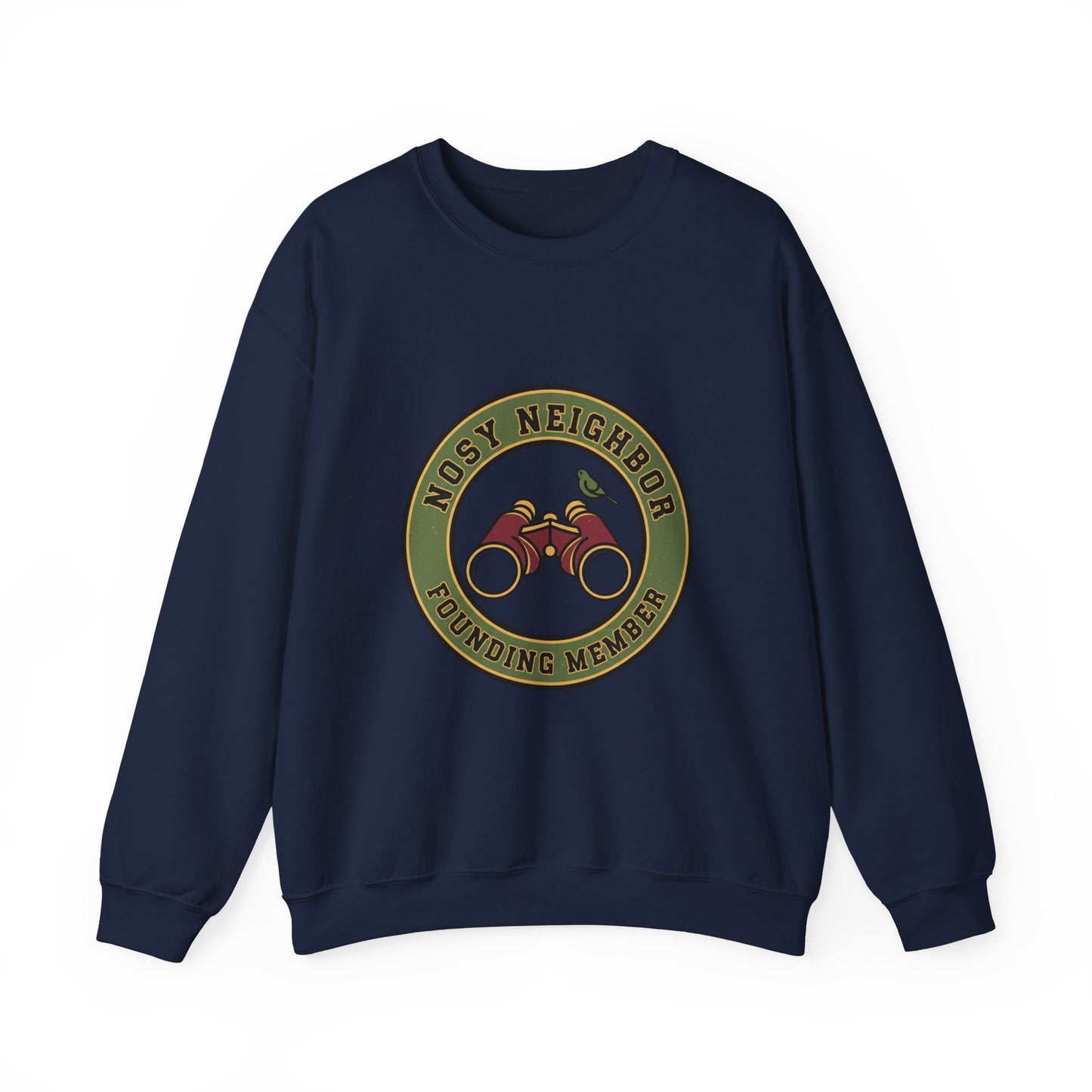 Nostalgic Binoculars Crewneck Sweatshirt — Grandpa Core Retro Wildlife | Flipped Stitch