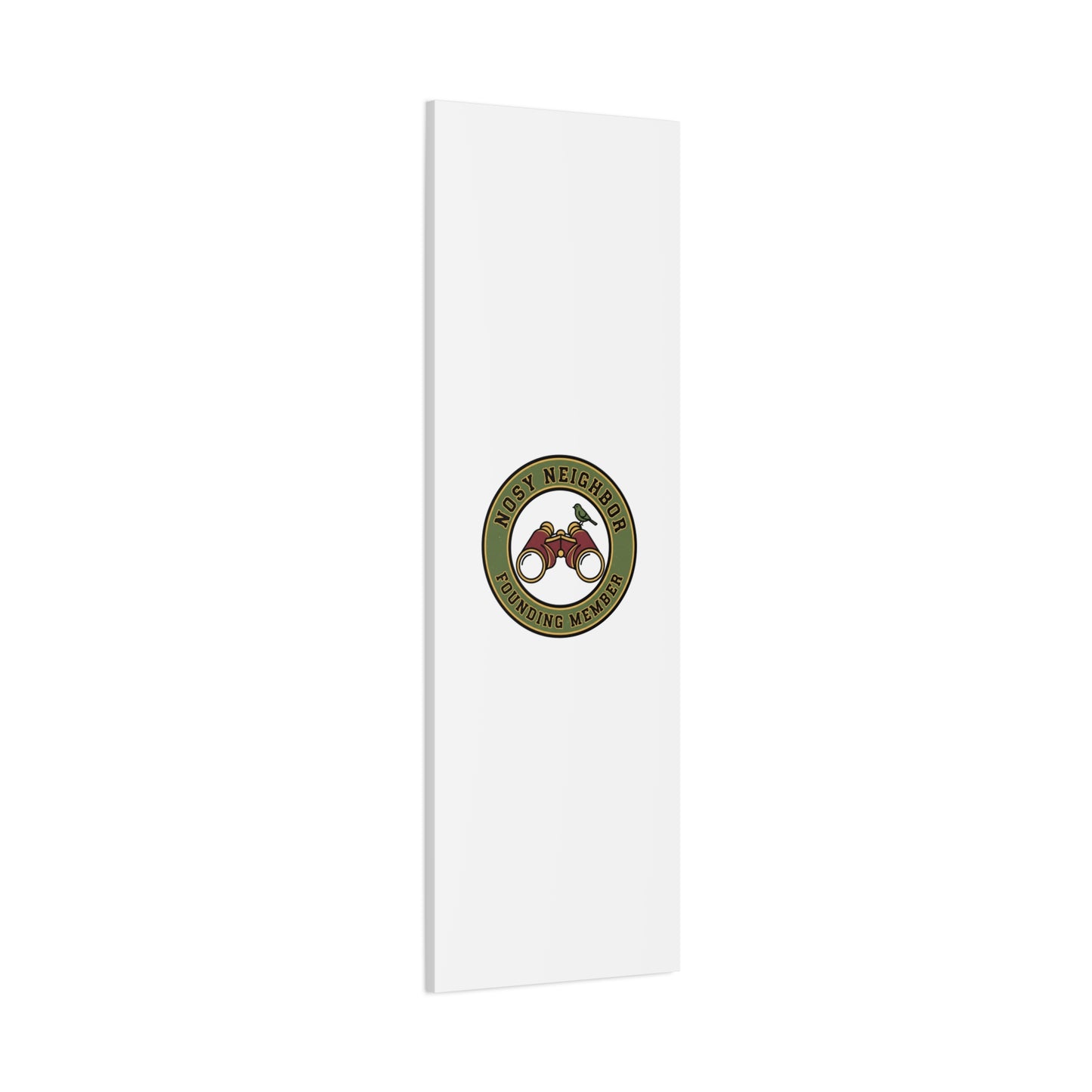 Nosy Neighbor Binoculars Logo Canvas — Retro Birding Art | Grandpa Core Country Core | Flipped Stitch