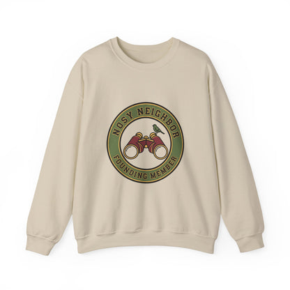 Nostalgic Binoculars Crewneck Sweatshirt — Grandpa Core Retro Wildlife | Flipped Stitch