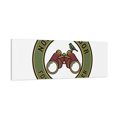 Nosy Neighbor Binoculars Logo Canvas — Retro Birding Art | Grandpa Core Country Core | Flipped Stitch