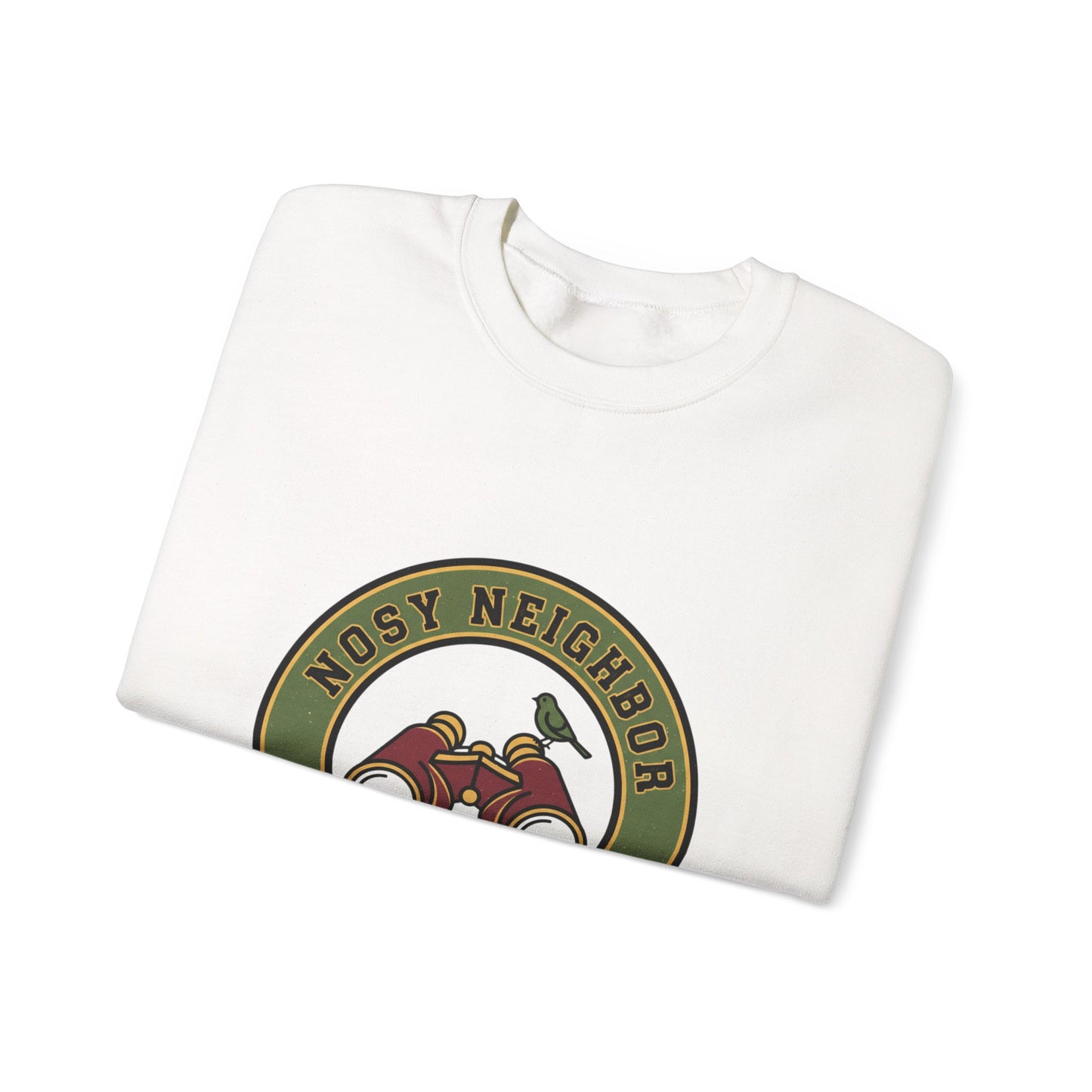 Nostalgic Binoculars Crewneck Sweatshirt — Grandpa Core Retro Wildlife | Flipped Stitch