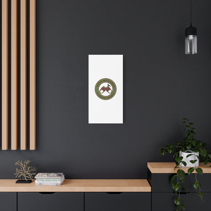 Nosy Neighbor Binoculars Logo Canvas — Retro Birding Art | Grandpa Core Country Core | Flipped Stitch