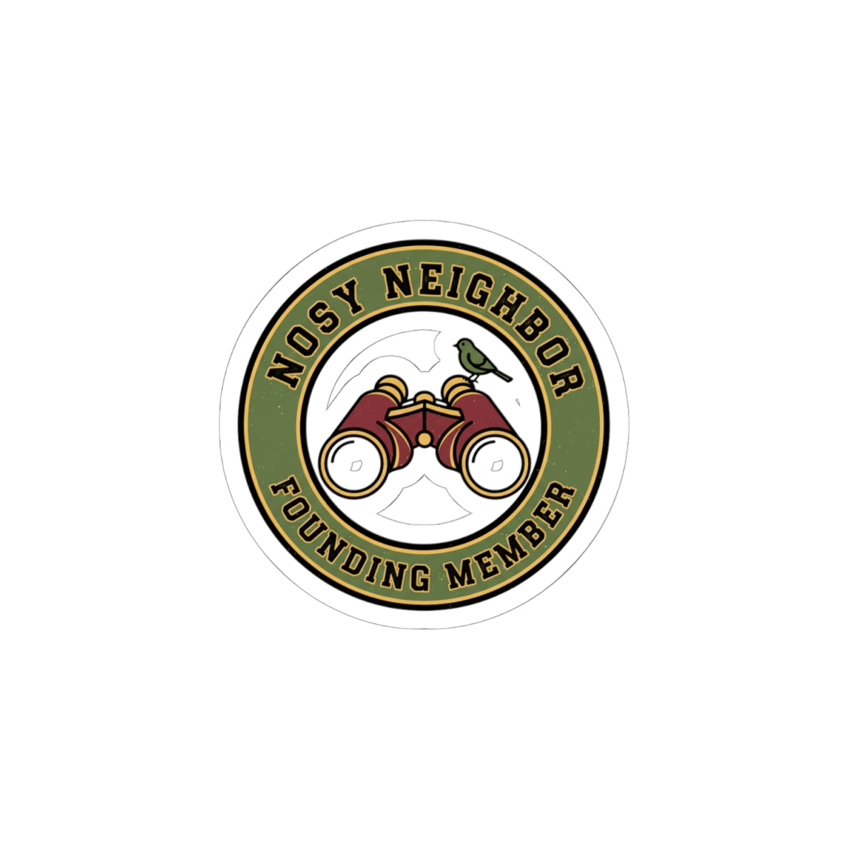 Nosy Neighbor Binoculars Kiss-Cut Stickers — Retro Wildlife Country Core | Flipped Stitch