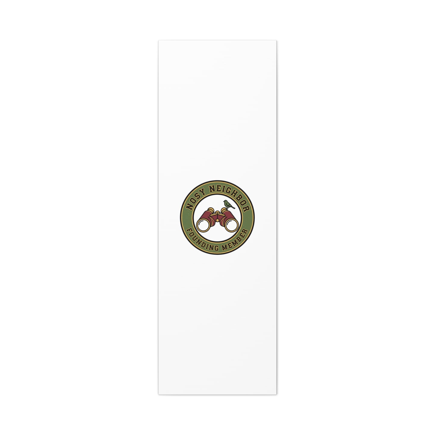 Nosy Neighbor Binoculars Logo Canvas — Retro Birding Art | Grandpa Core Country Core | Flipped Stitch