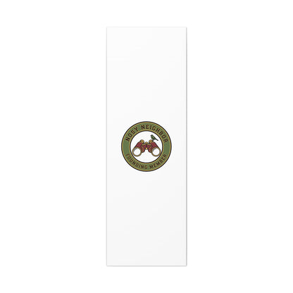 Nosy Neighbor Binoculars Logo Canvas — Retro Birding Art | Grandpa Core Country Core | Flipped Stitch
