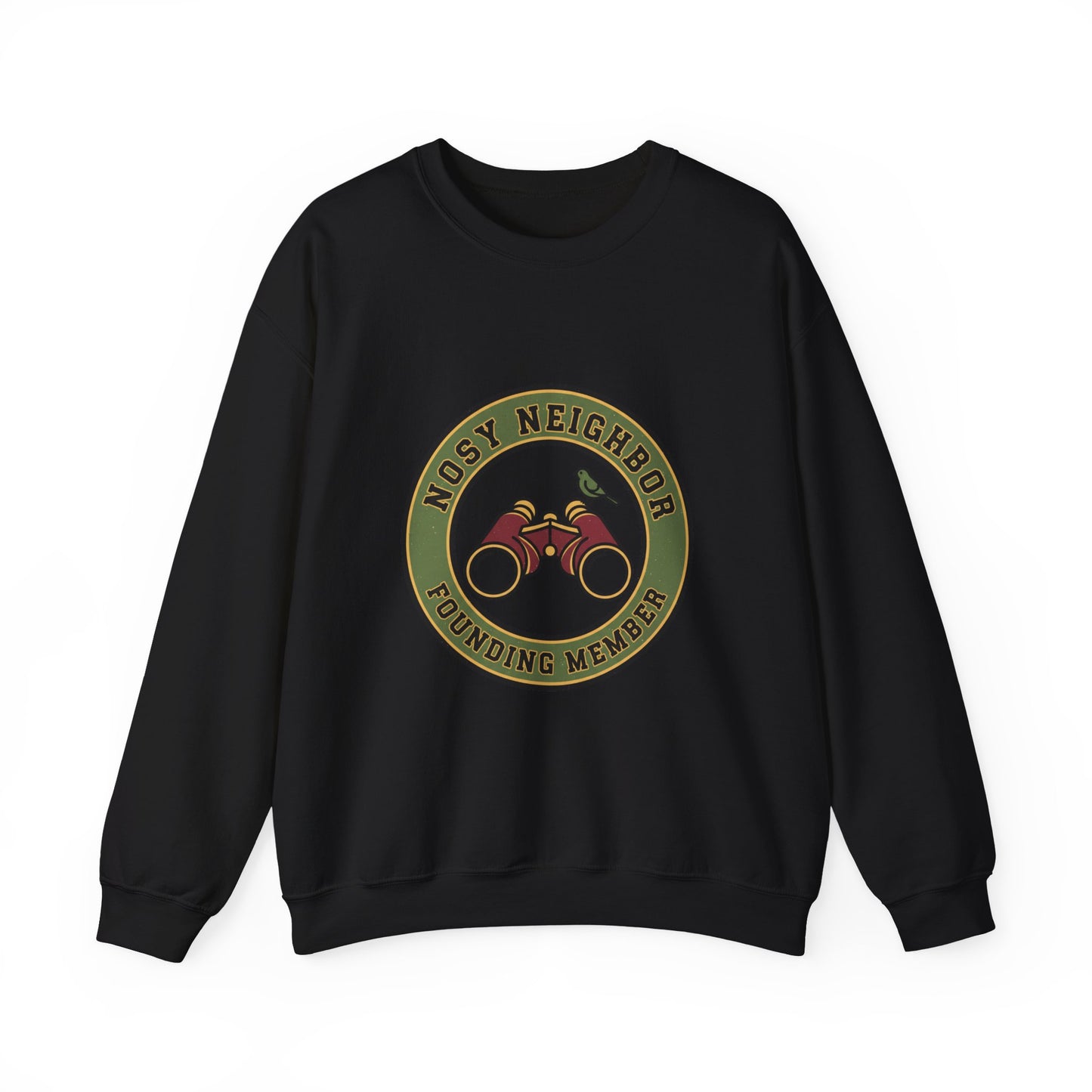 Nostalgic Binoculars Crewneck Sweatshirt — Grandpa Core Retro Wildlife | Flipped Stitch