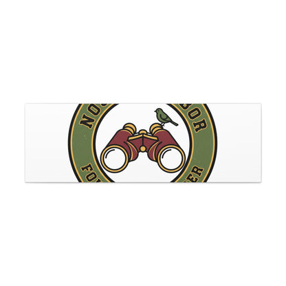 Nosy Neighbor Binoculars Logo Canvas — Retro Birding Art | Grandpa Core Country Core | Flipped Stitch