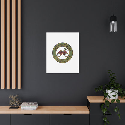Nosy Neighbor Binoculars Logo Canvas — Retro Birding Art | Grandpa Core Country Core | Flipped Stitch