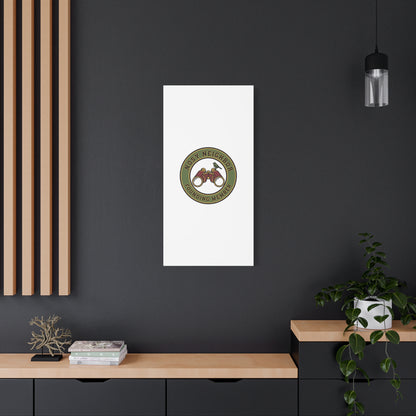 Nosy Neighbor Binoculars Logo Canvas — Retro Birding Art | Grandpa Core Country Core | Flipped Stitch