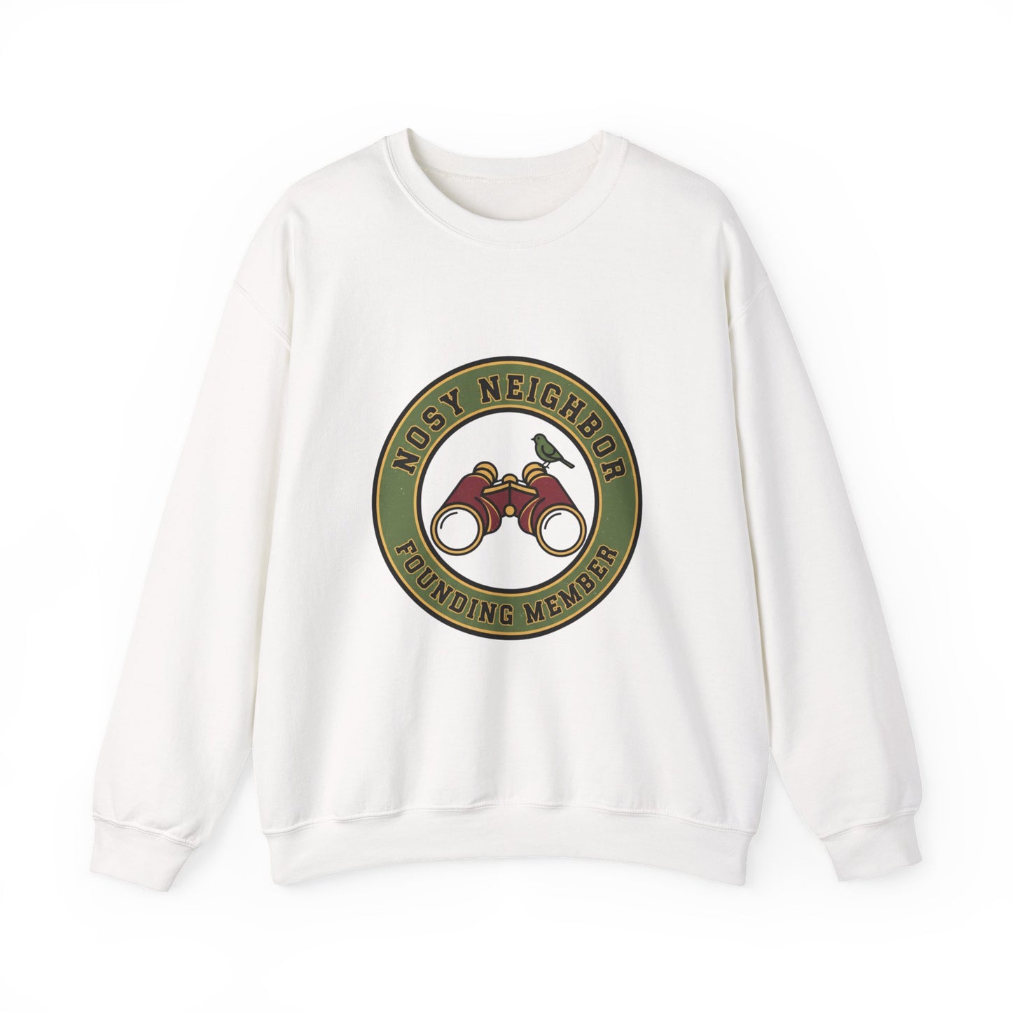 Nostalgic Binoculars Crewneck Sweatshirt — Grandpa Core Retro Wildlife | Flipped Stitch