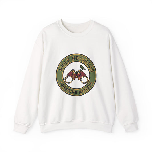 Nostalgic Binoculars Crewneck Sweatshirt — Grandpa Core Retro Wildlife | Flipped Stitch
