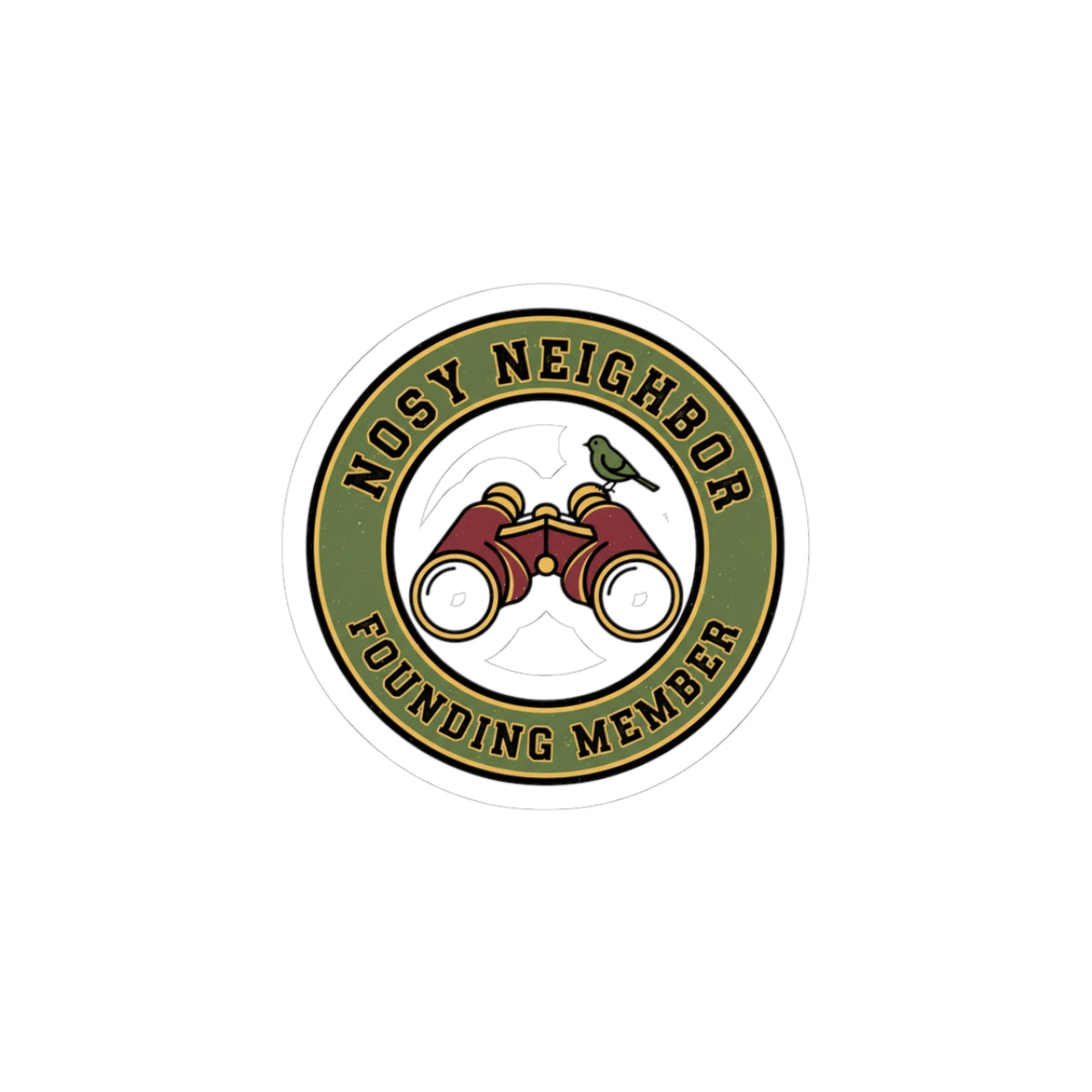Nosy Neighbor Binoculars Kiss-Cut Stickers — Retro Wildlife Country Core | Flipped Stitch