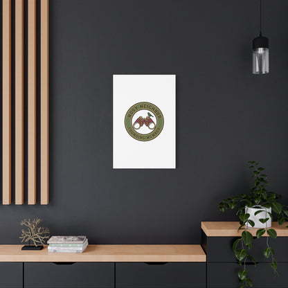 Nosy Neighbor Binoculars Logo Canvas — Retro Birding Art | Grandpa Core Country Core | Flipped Stitch