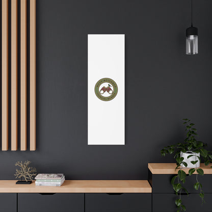 Nosy Neighbor Binoculars Logo Canvas — Retro Birding Art | Grandpa Core Country Core | Flipped Stitch