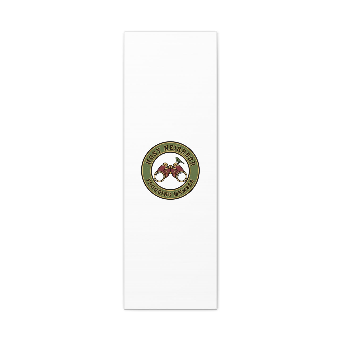Nosy Neighbor Binoculars Logo Canvas — Retro Birding Art | Grandpa Core Country Core | Flipped Stitch