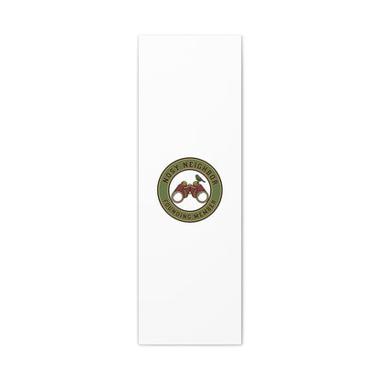 Nosy Neighbor Binoculars Logo Canvas — Retro Birding Art | Grandpa Core Country Core | Flipped Stitch