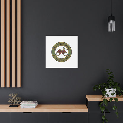 Nosy Neighbor Binoculars Logo Canvas — Retro Birding Art | Grandpa Core Country Core | Flipped Stitch