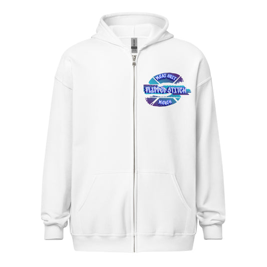 Shit Rolls Downhill Zip Hoodie — Oversized Unisex Hoodie | Flipped Stitch Canadian Hoodie Brand